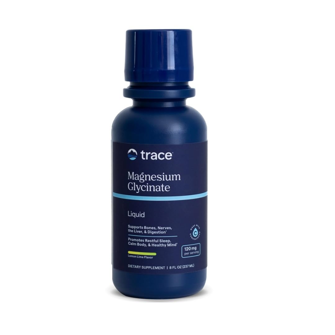 Bottled Trace Minerals Magnesium Glycinate Liquid with lemon lime flavor