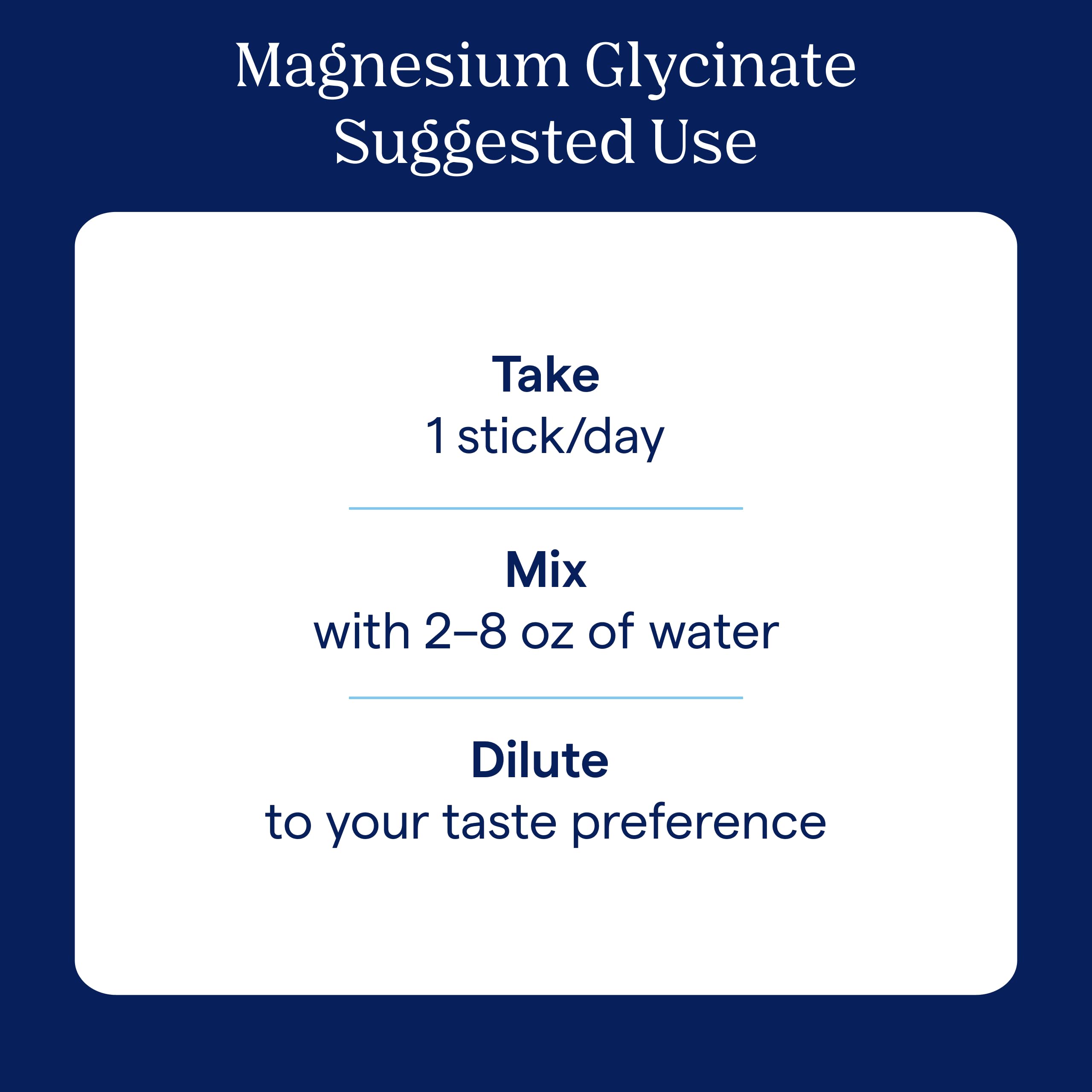 Magnesium glycinate powder dissolving in water