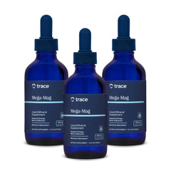 Hero image: Trace Minerals Mega-Mag Liquid Magnesium 3-pack bottles