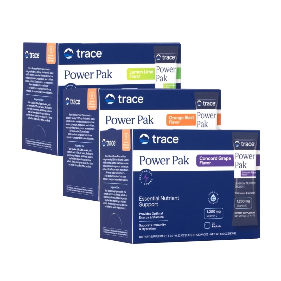 Trace Minerals Power Pak Lemon Lime flavor packets