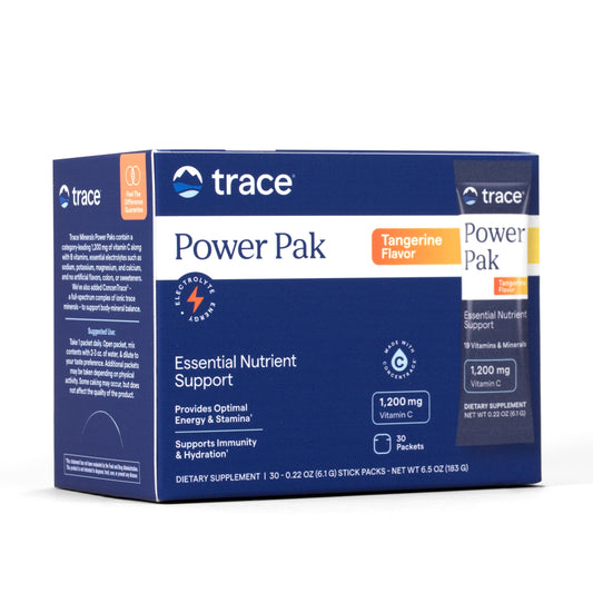 Trace Minerals Power Pak Tangerine flavor packets box