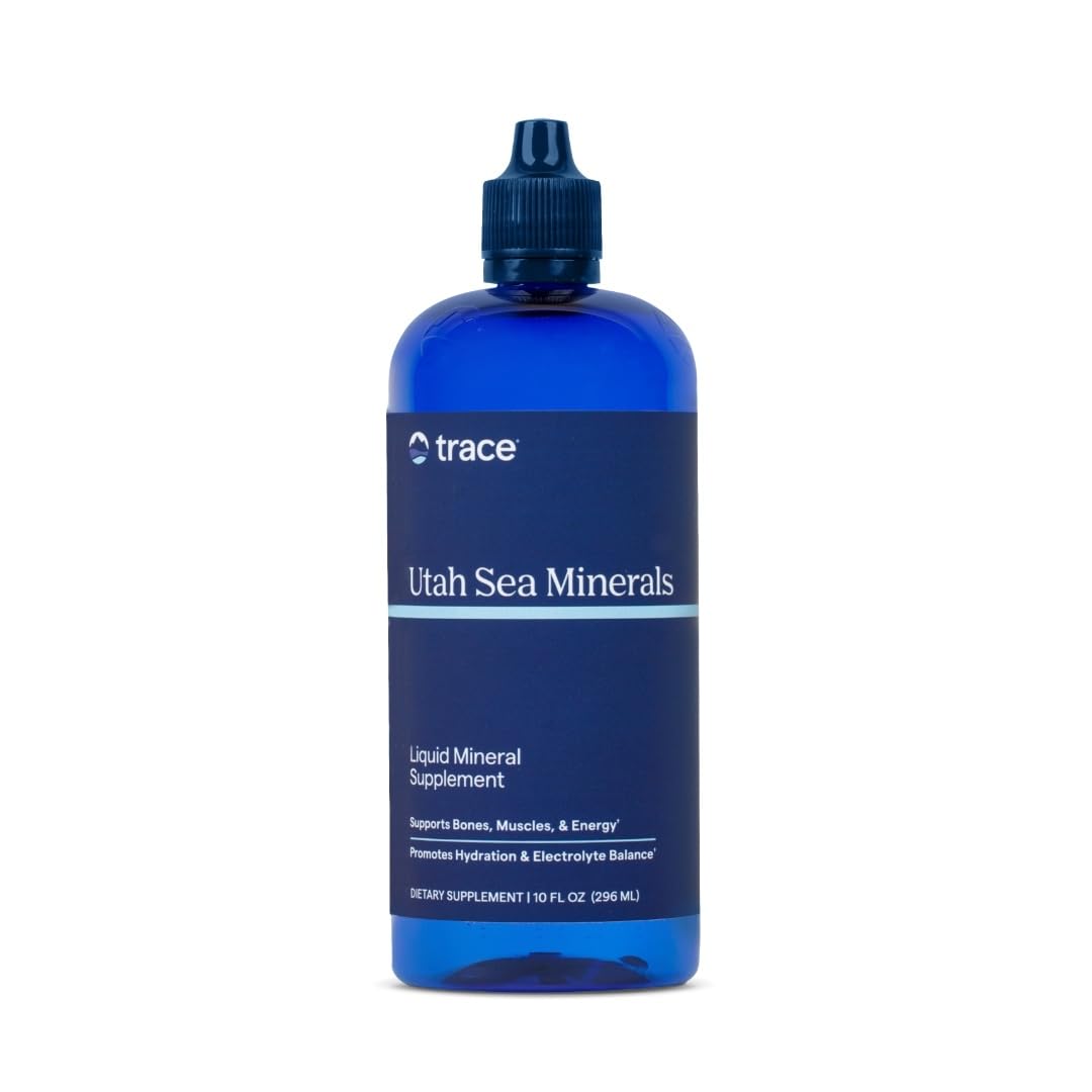 Trace Minerals Utah Sea Minerals liquid supplement bottle and packaging (16 oz)