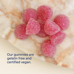 Close-up of the zinc gummy ingredient label