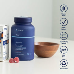 Image showing vegan, gelatin-free Trace Minerals Zinc Gummy