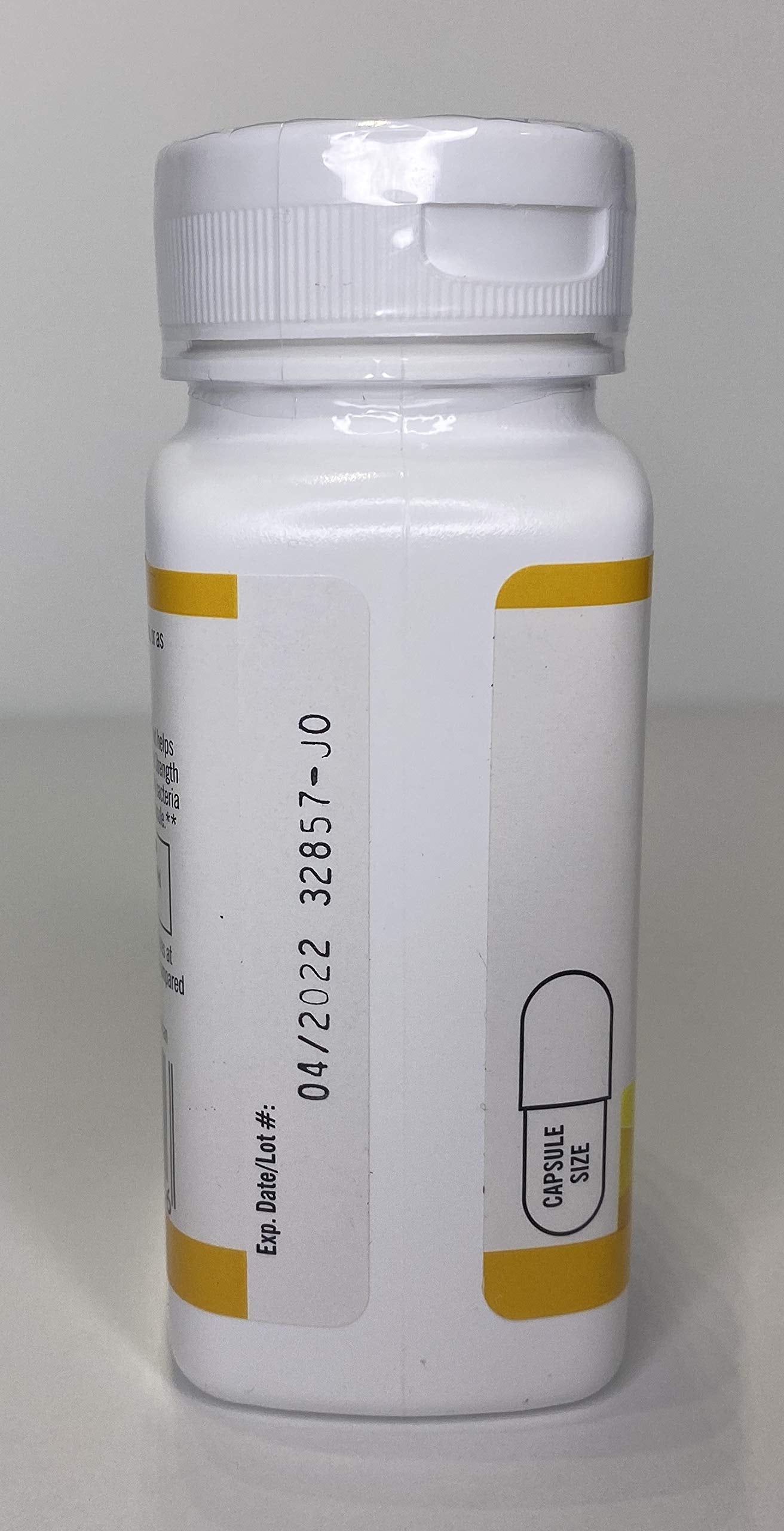 Illustration showing daily probiotic capsule usage