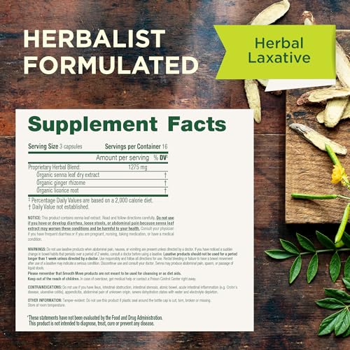 Traditional Medicinals Smooth Move bottle with seal, inviting trusted, organic-labeled daily wellness routines