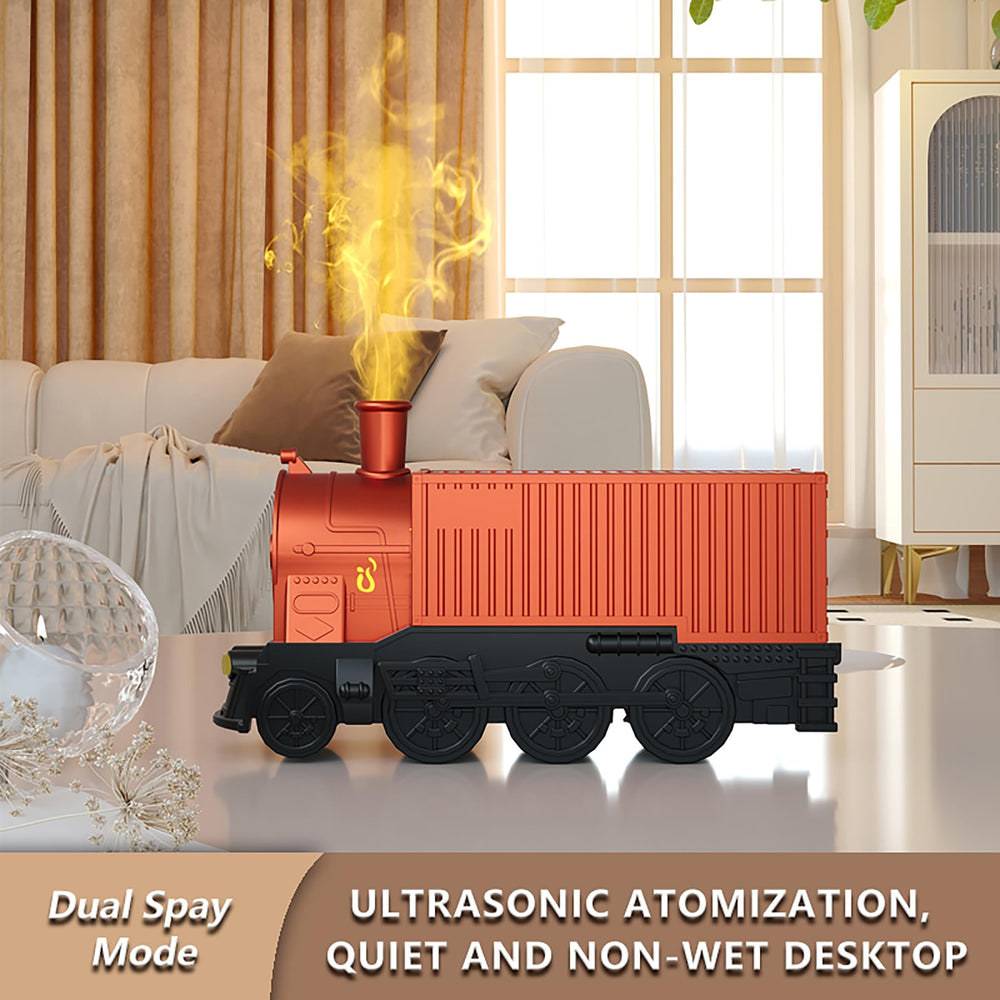 Train diffuser displaying seven LED lights