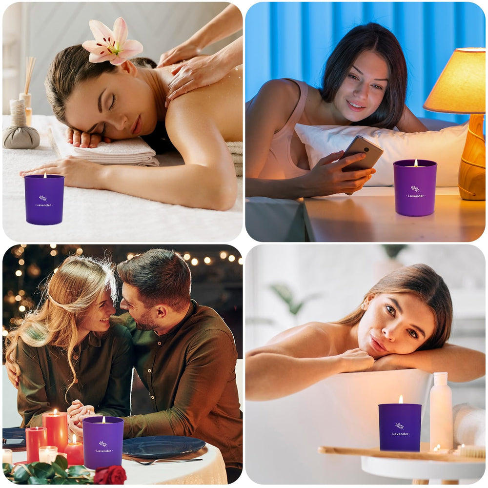 Two-pack lavender candle gift set