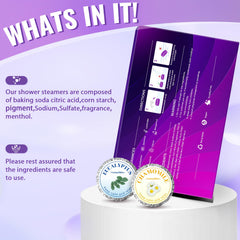 TranquilBliss eucalyptus shower steamer for a revitalizing aroma.