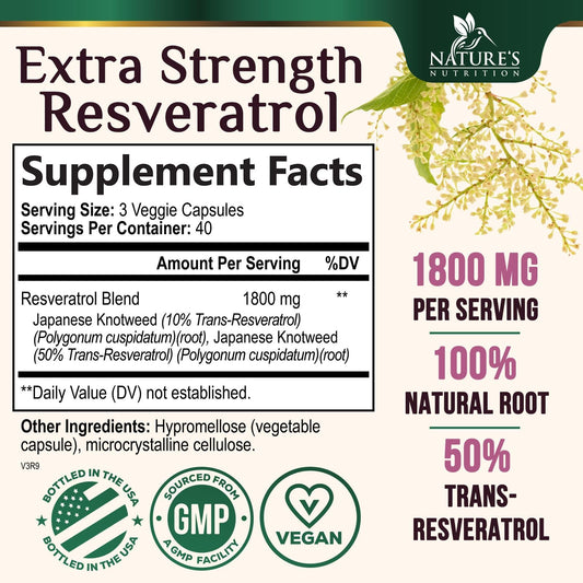 Trans-resveratrol from knotweed extract 1800mg