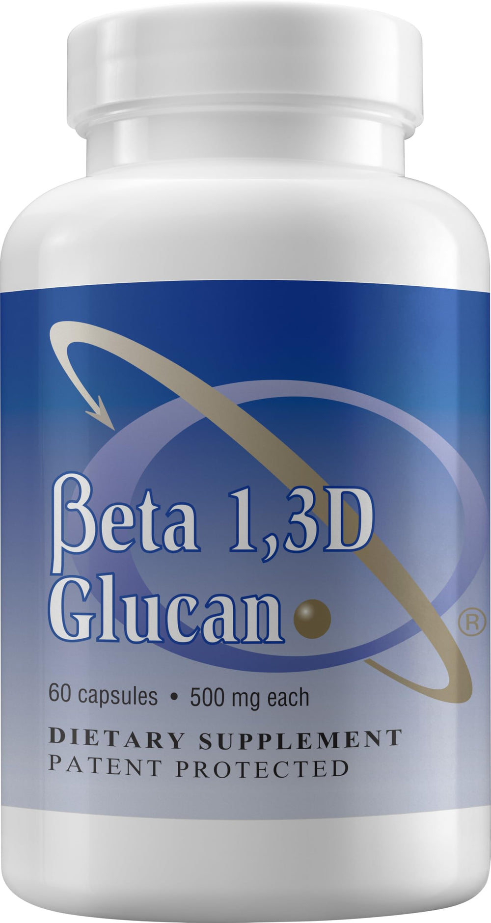 Front view of Transfer Point Beta Glucan 500 mg capsule