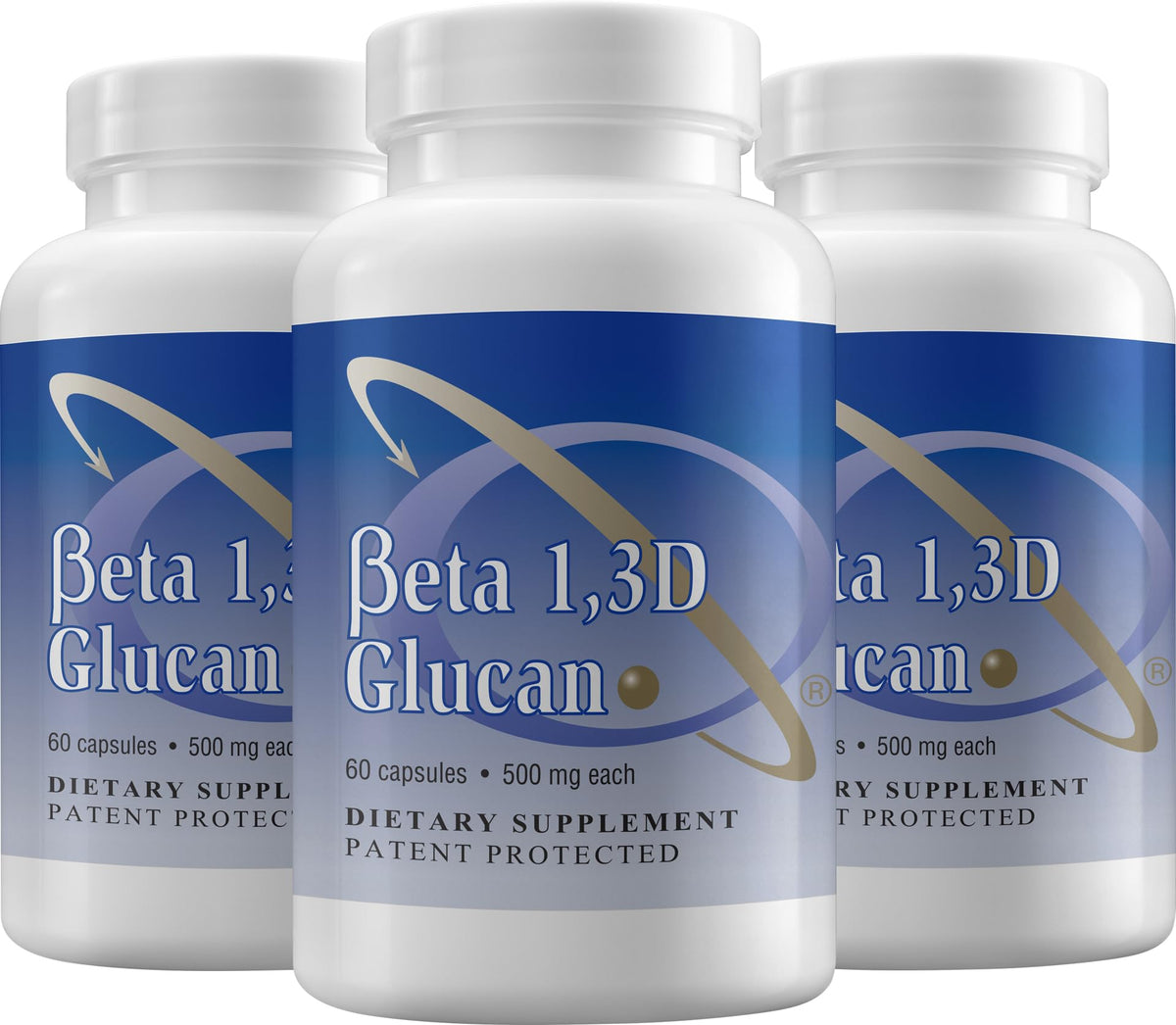 Transfer Point Beta 1,3D Glucan 500 mg capsules bottle front view