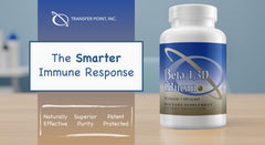 Close-up of Transfer Point Beta Glucan 500 mg capsule