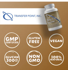 Close-up of Transfer Point capsules containing Beta 1,3D Glucan