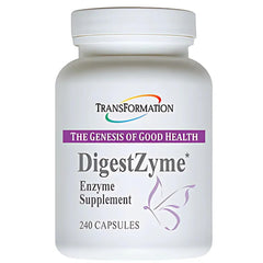 TRANSFORMATION Genesis bottle showcasing digestive enzymes for smoother meals