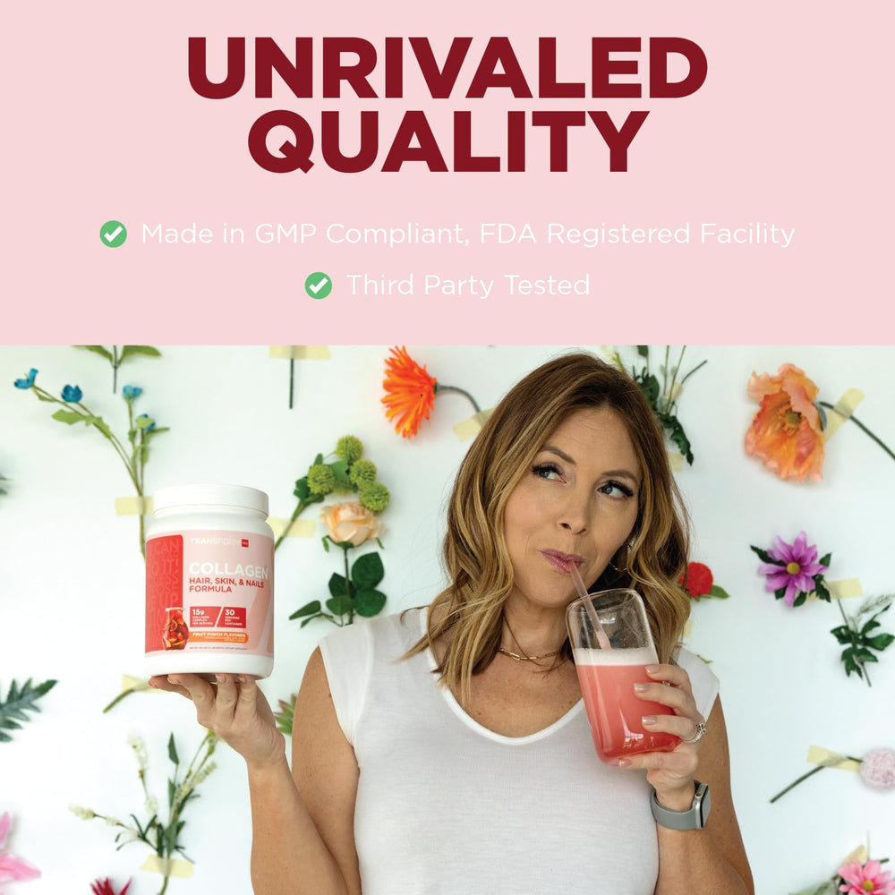 Glas s of prepared collagen drink