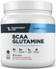 Transparent Labs BCAA Glutamine Strawberry Lemonade bottle