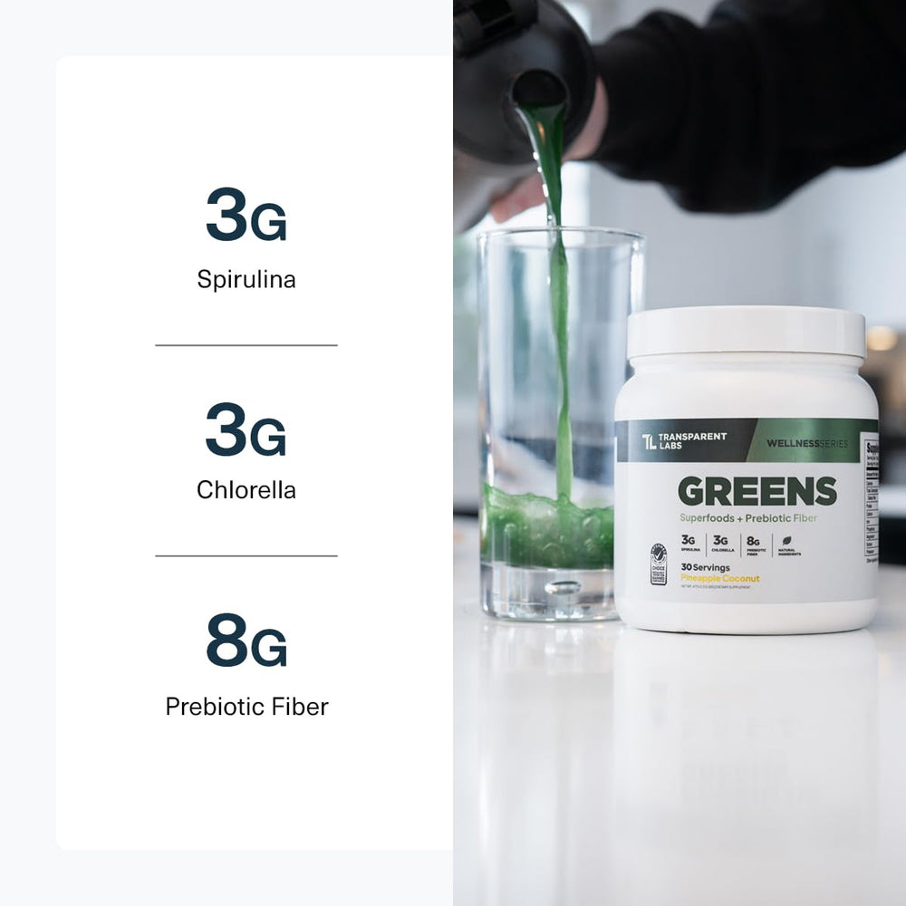 Nutrition and minerals concept for Prebiotic Greens