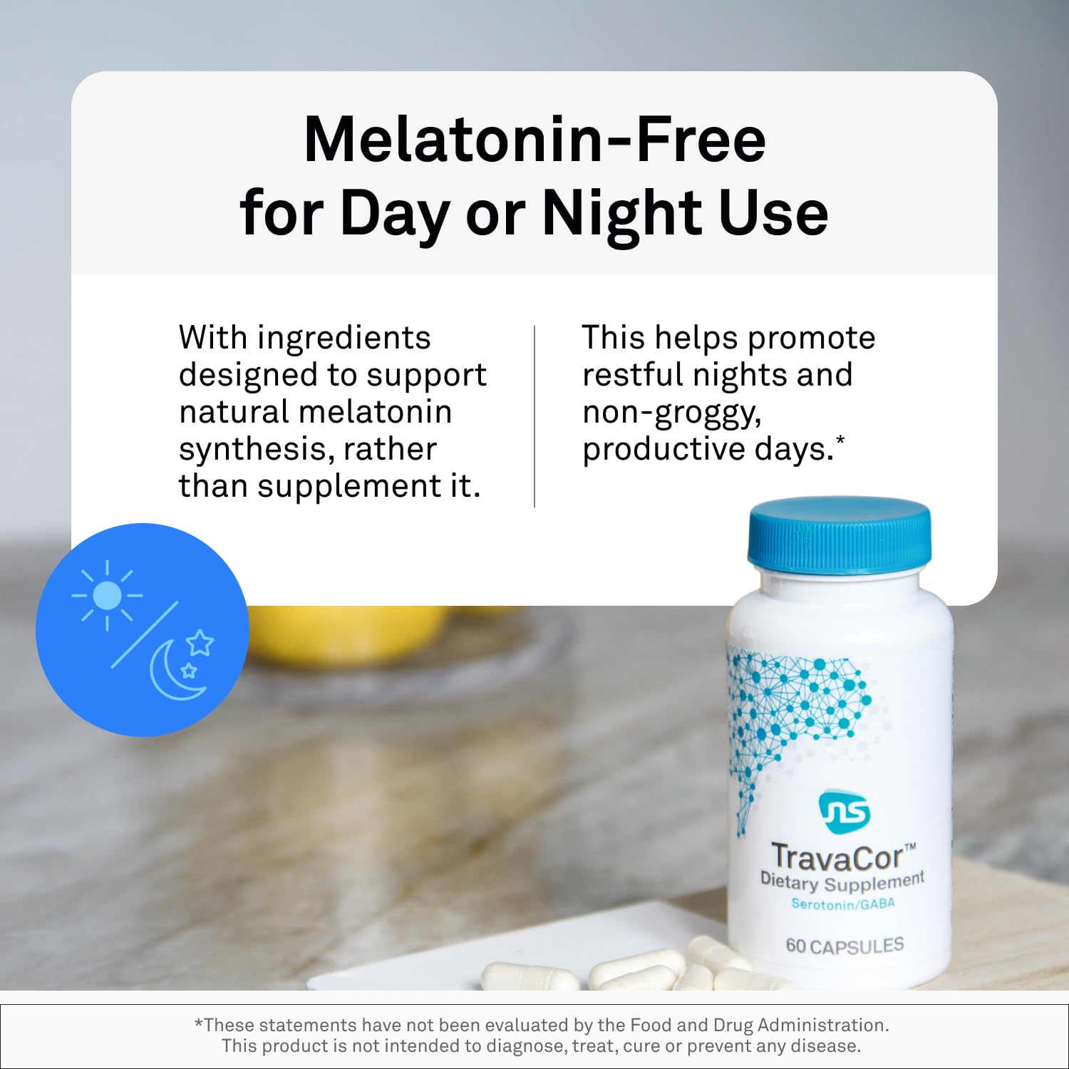 TravaCor supports natural melatonin synthesis for restful sleep