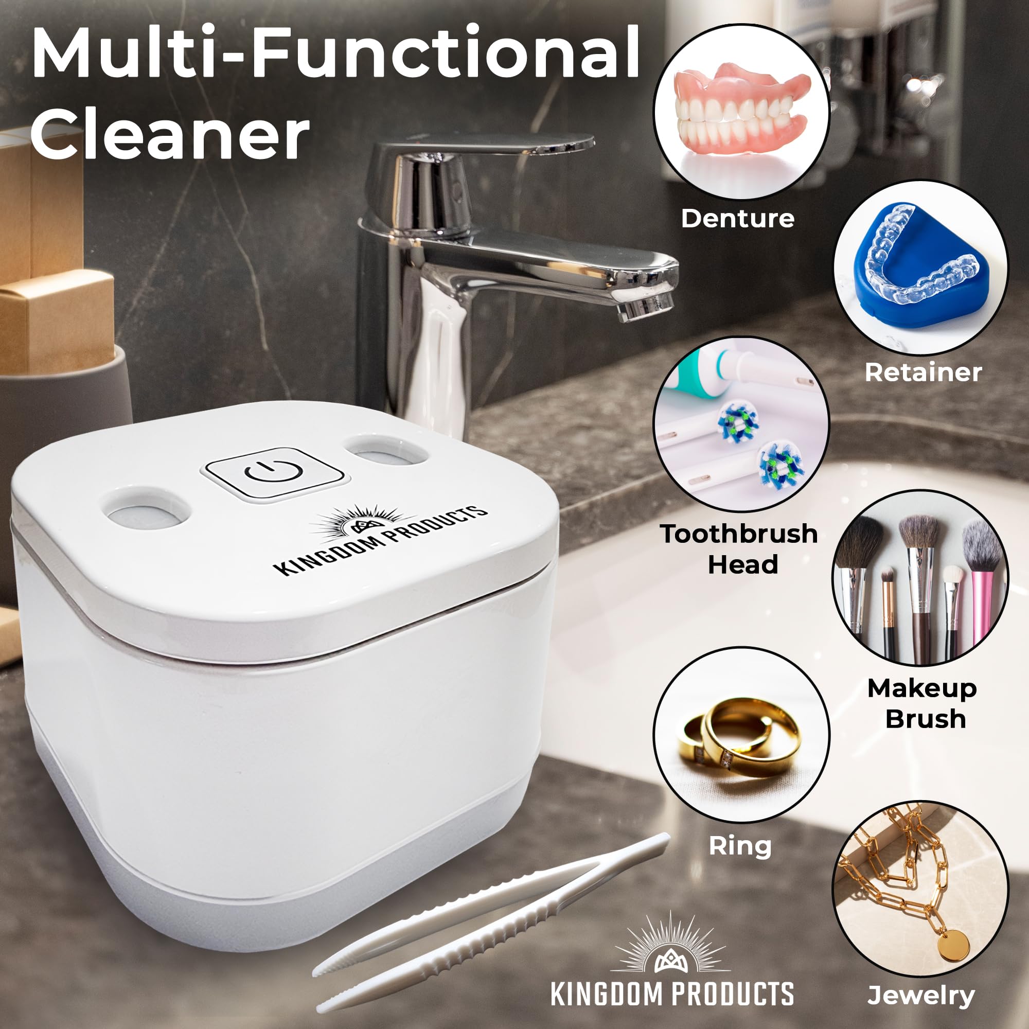 Portable travel-size dental cleaner in compact form