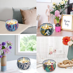 Compact travel-friendly candle tins for on-the-go use