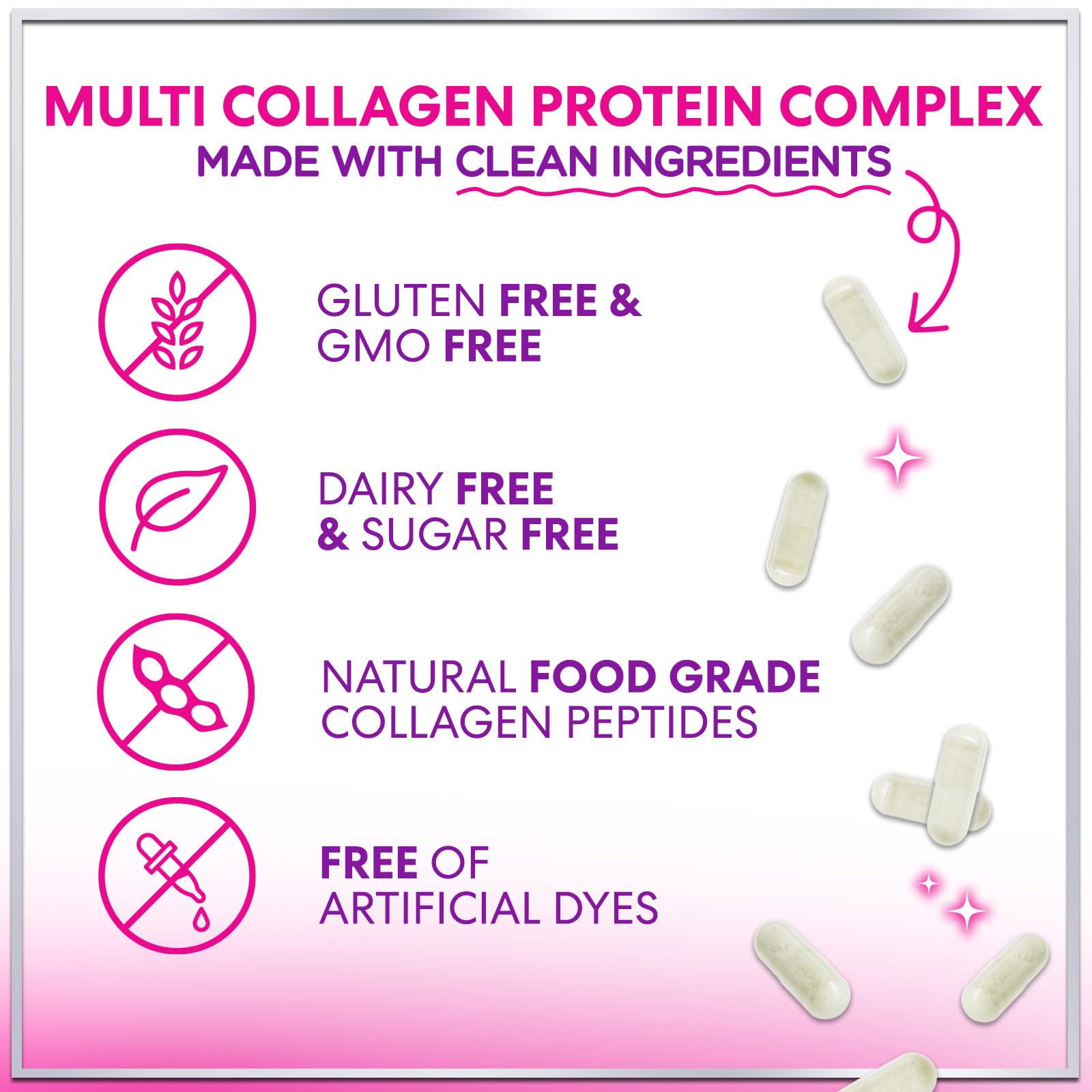 Travel-friendly collagen capsules in setting
