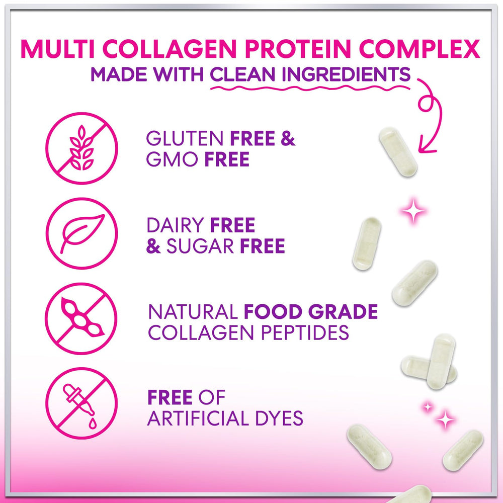 Travel-friendly collagen capsules in setting