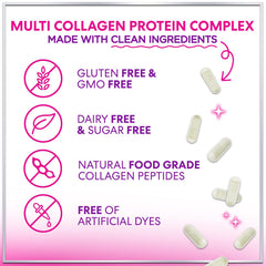 Travel-friendly collagen capsules in setting