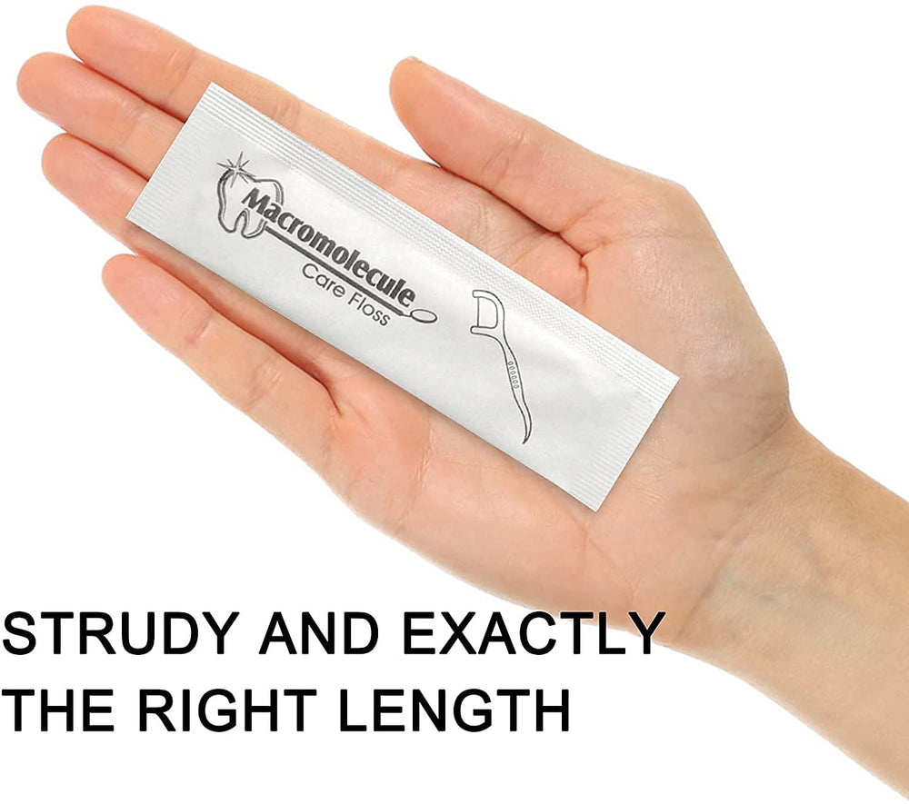 Ergonomic floss pick design with built-in toothpick end
