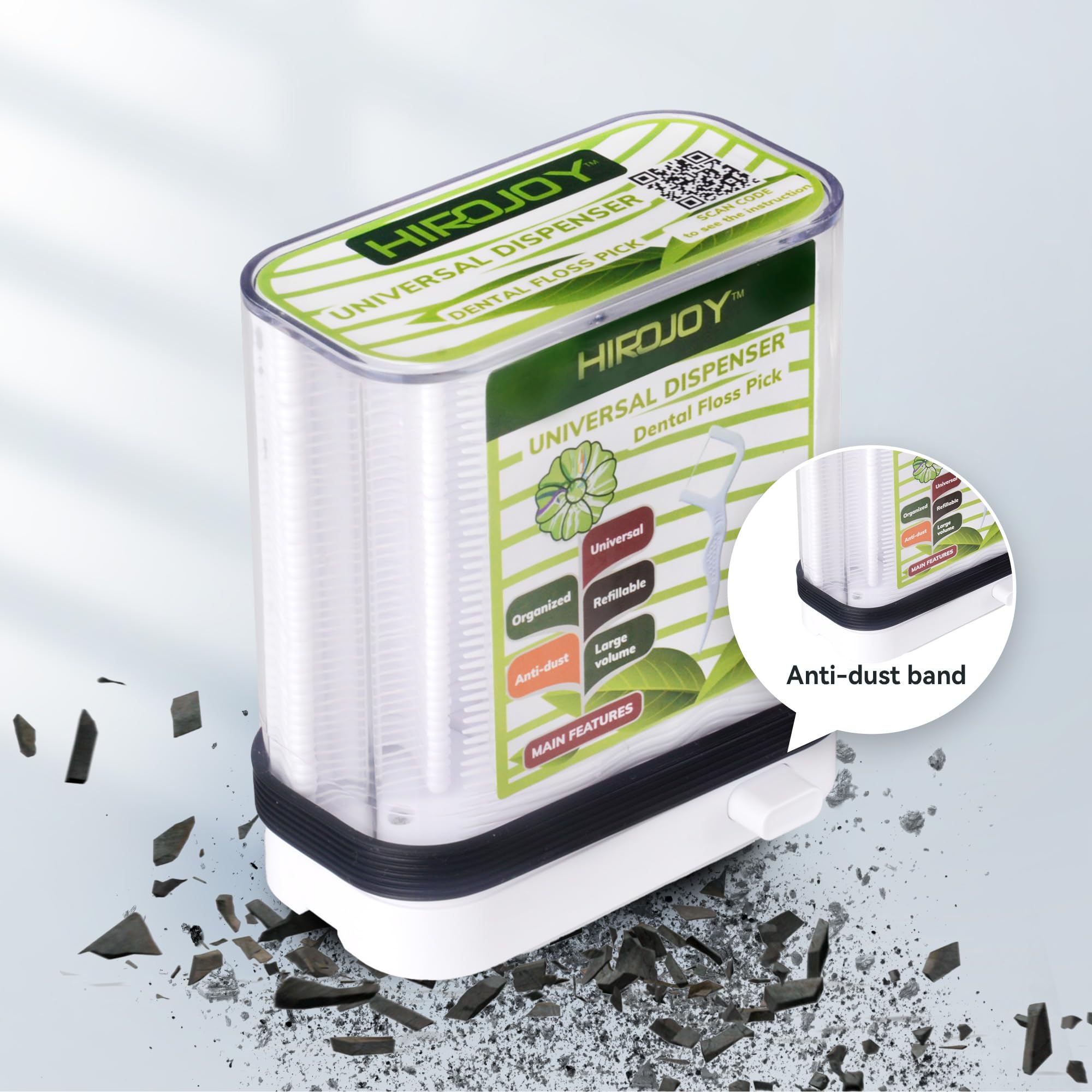 Travel-friendly, compact floss pick dispenser