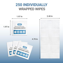 Travel-friendly glasses wipes in a pack