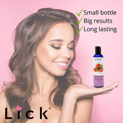 Travel-friendly bottle with leak-proof cap for edible massage oil