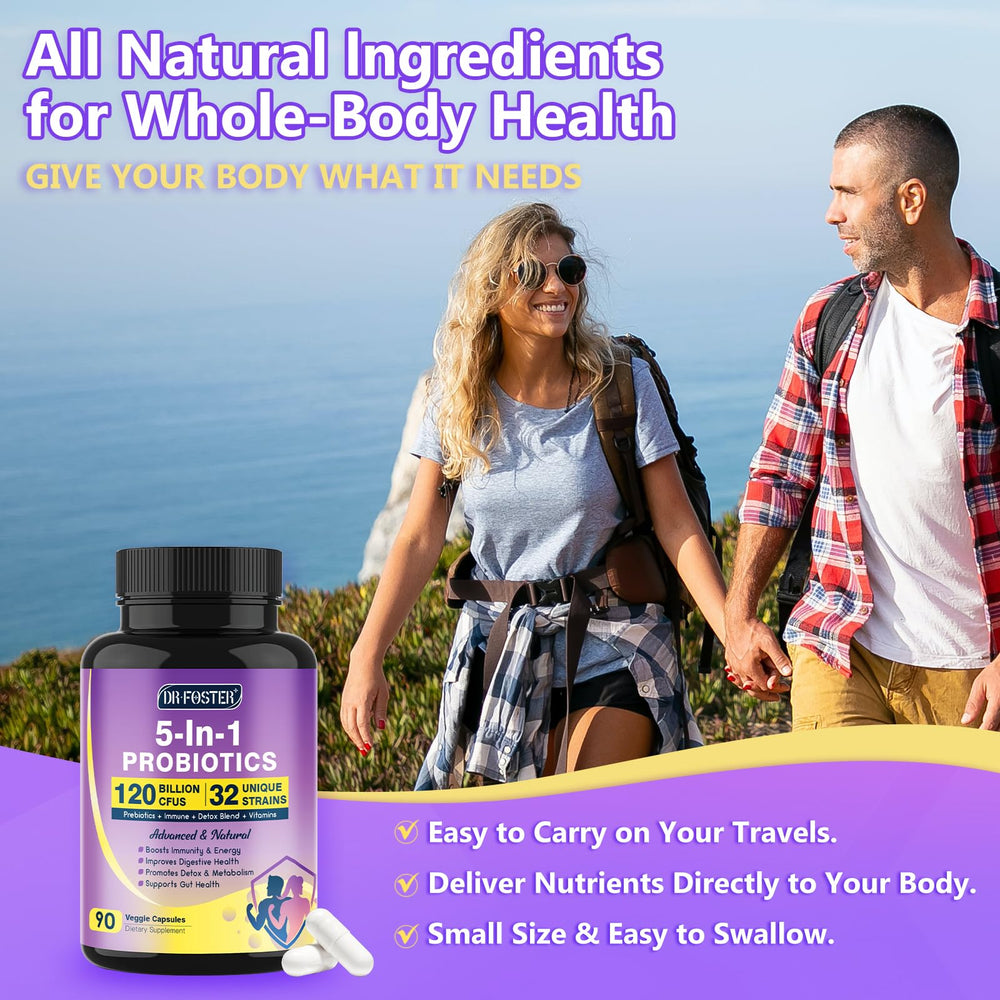 Shelf-stable, travel-friendly probiotic bottle on the go
