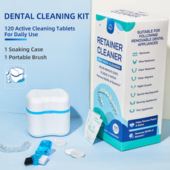 Travel-friendly retainer cleaner setup
