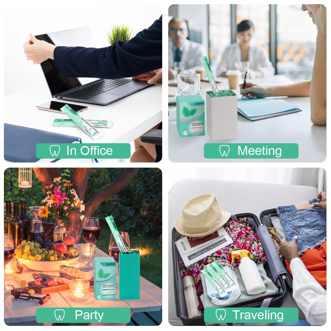 Leak-proof tear-open packaging for mess-free use