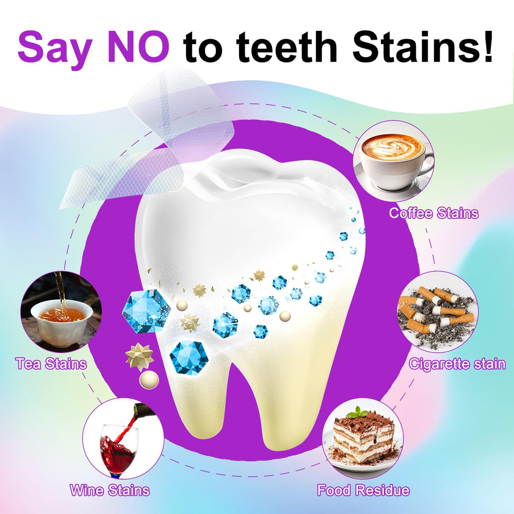 Travel-friendly pack of teeth whitening strips