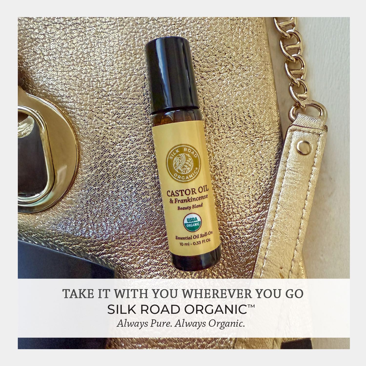 Travel-friendly 10ml eye roll-on bottle