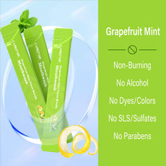 Packaging for travel-size mouthwash packets (60-pack)
