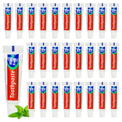 100 travel-size toothpaste tubes in mint flavor, bulk 5g packaging
