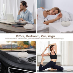 Diffuser in bedroom setup for relaxing ambiance