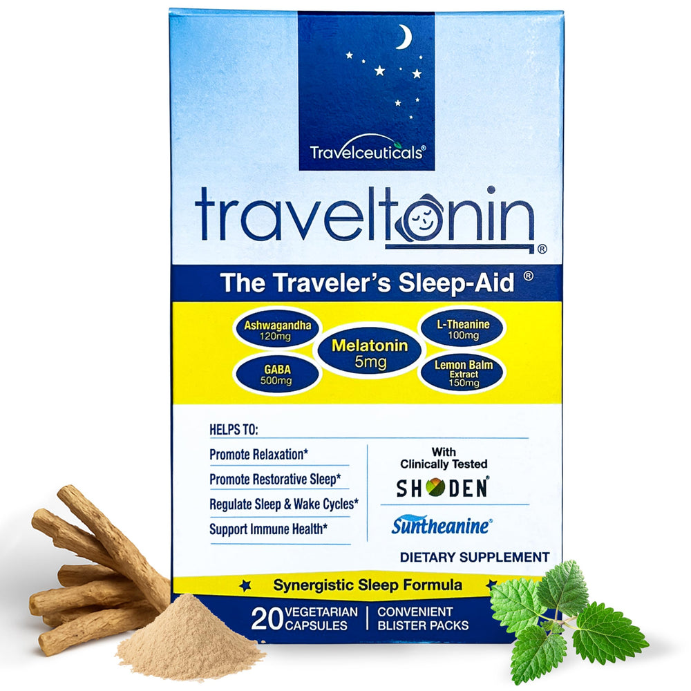 Travel Sleep Aid blister pack front label