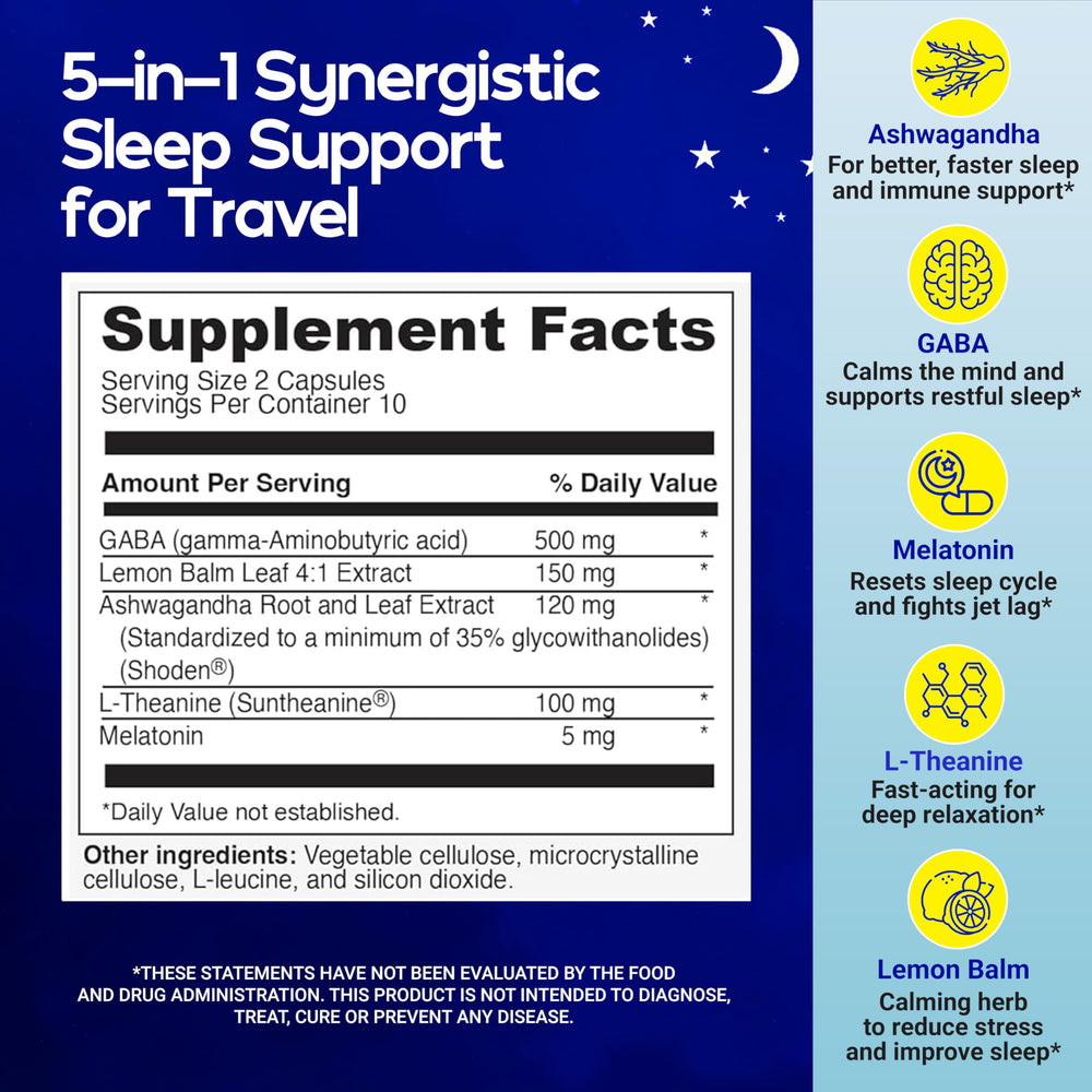 Travel Sleep Aid blister packs packaging close-up