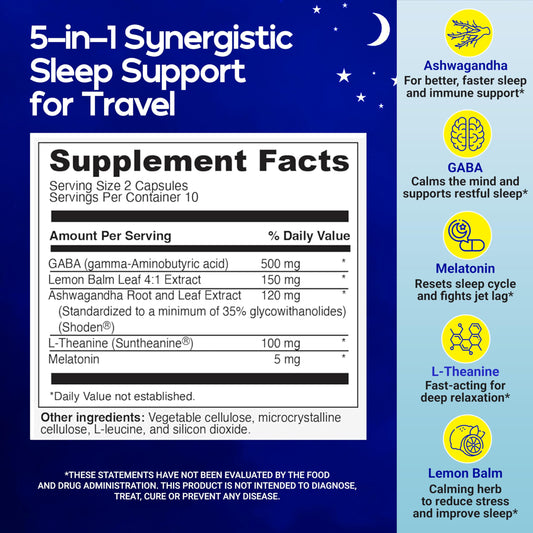 Travel Sleep Aid blister packs packaging close-up