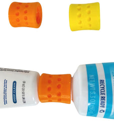 Travel-friendly toothpaste refill adapters for Crest and Colgate