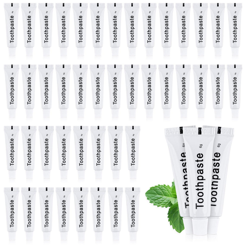 Bulk travel toothpaste packaging with 100 tubes