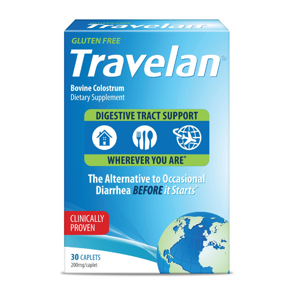 Travelan bottle-pour demonstrates pre-meal protection against traveler’s diarrhea for on-the-go travelers.