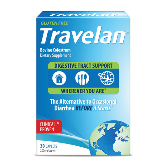 Travelan bottle-pour demonstrates pre-meal protection against traveler’s diarrhea for on-the-go travelers.