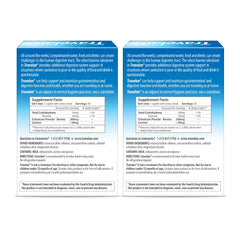 Travelan Immuron label closeup emphasizes trusted biopharmaceutical origin.