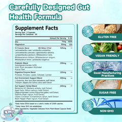 Close-up of 80B CFU probiotics label