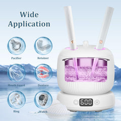 Tray and tweezers included for handling retainers and jewelry